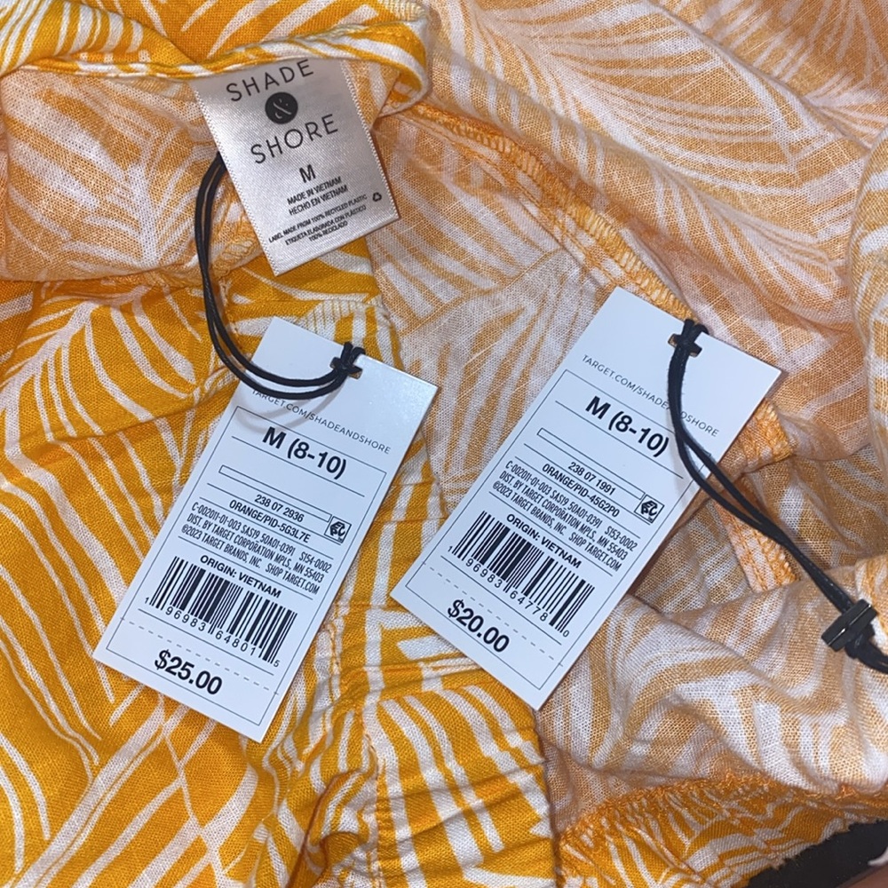 🦋NWT Women's Shade & Shore Tie-Front Long Sleeve Cover Up Top and Shorts! - Picture 15 of 15